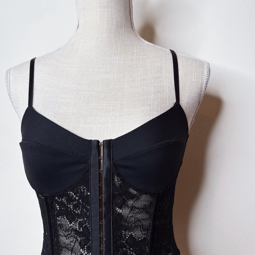 NWT Free People Lace Night Rhythm Corset Bodysuit - Picture 3 of 5